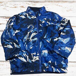 Blue Boys Camo Jacket, Size XS (4-5)